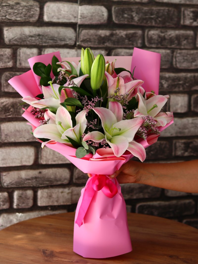 Lilyum Pembe Premium Buket